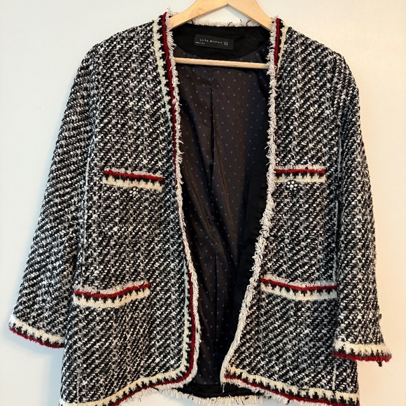 Zara Tweed Jacket Blazer - Picture 1 of 8
